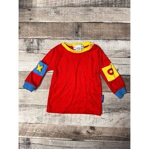 Vintage Oshkosh B’Gosh Baby Boy 12mo. Red Yellow Pullover Long Sleeve Tshirt